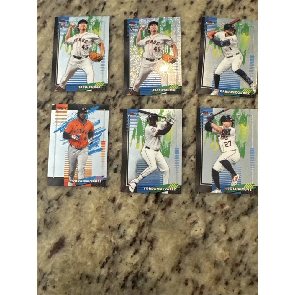 2026 Topps Finest Houston Astros 4-Card Team Set Lot Tatsuya Imai Mini Diamond